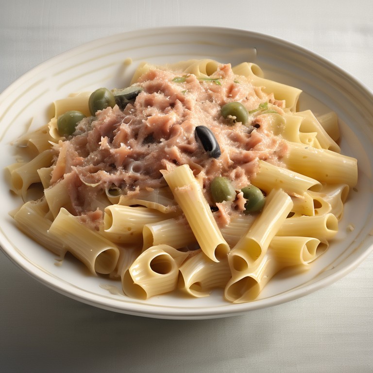 Pasta with Tuna in Olive Oil and Cheese