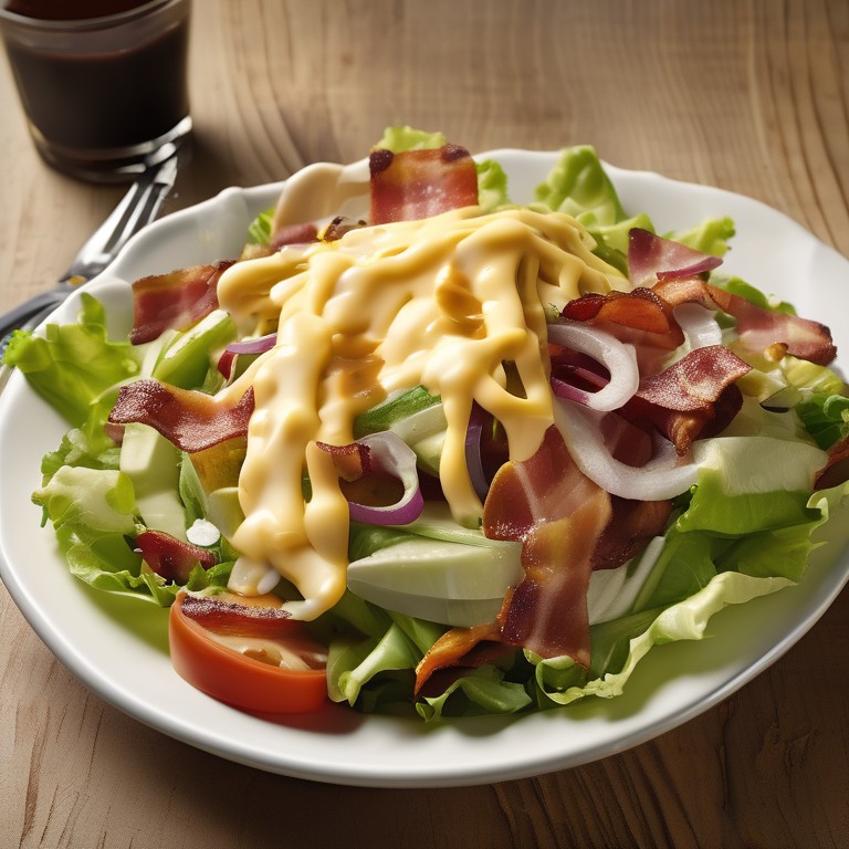 Cheese and Bacon Pita Salad