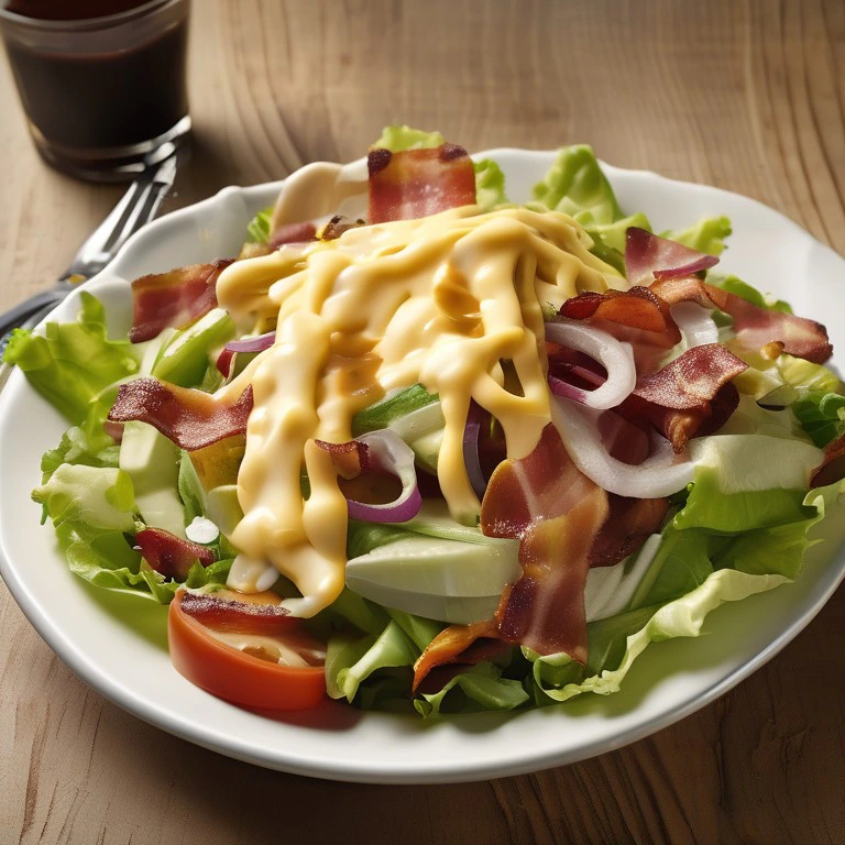 Cheese and Bacon Pita Salad