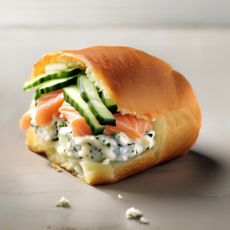 Baked Salmon and Cream Cheese Roll