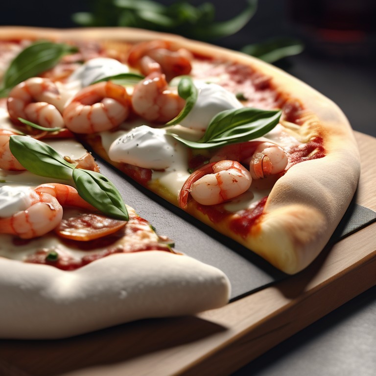 Burrata and Meat or Shrimp Pizza