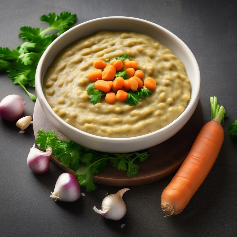 Purée de lentilles pois chiches