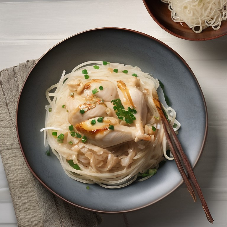 Chicken with Vermicelli in Cream Sauce