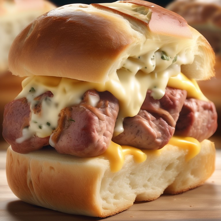 Bread with Cheese and Sausage