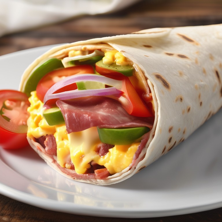 Salami Breakfast Wrap