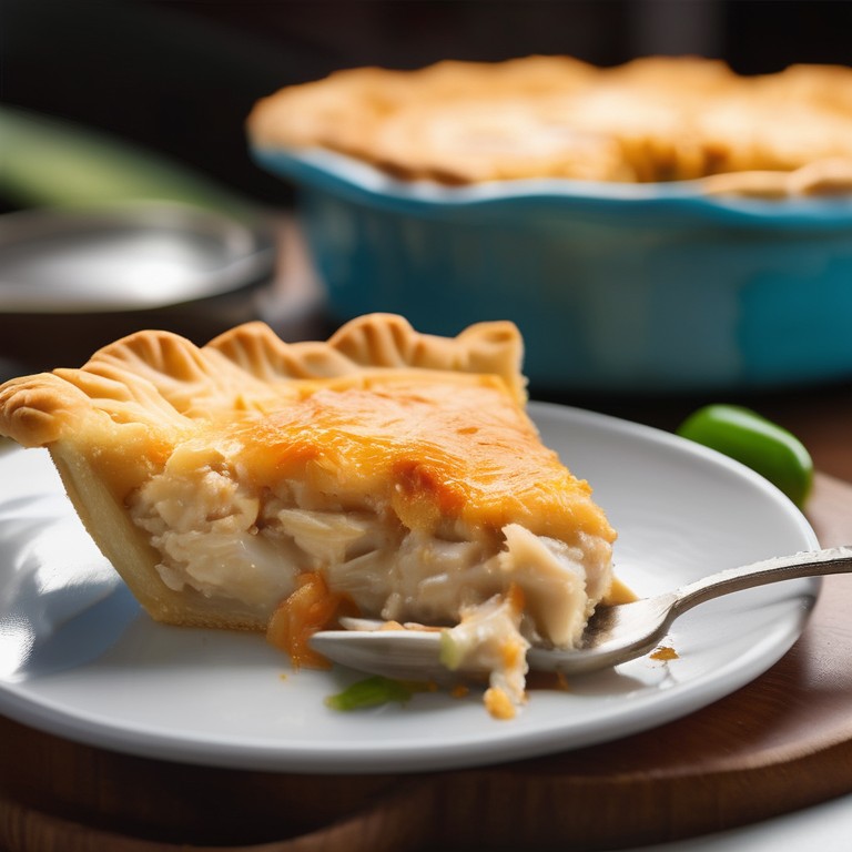 Coconut Chicken Pie with Pickled Chile Sauce