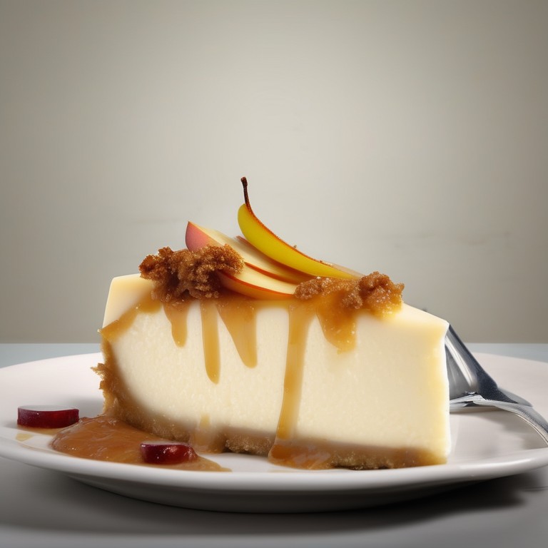 Creamy Cheesecake with Spicy Sauerkraut and Apple