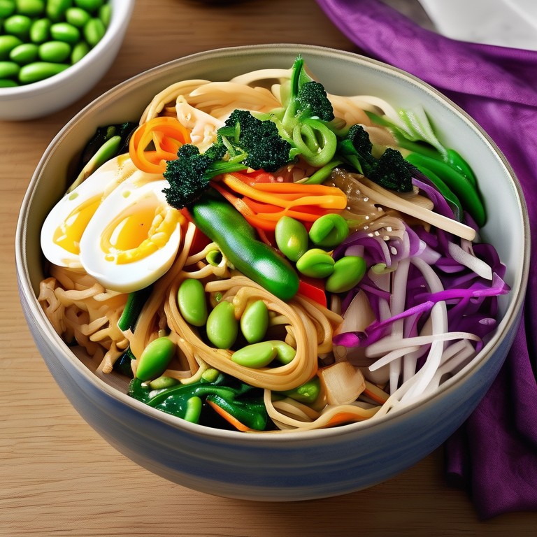 Gemüse-Nudel-Tofu-Pfanne