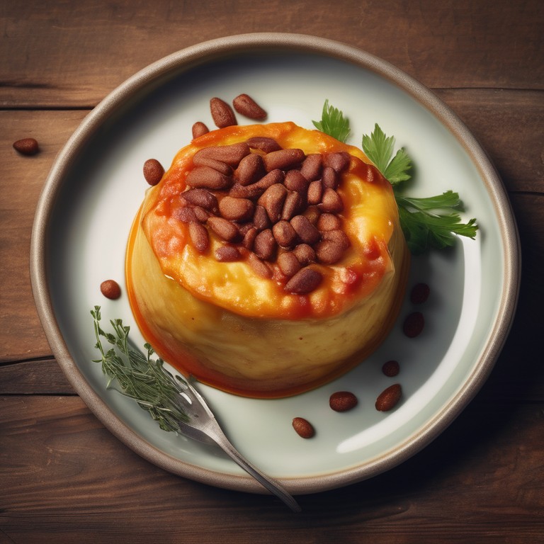 Gebratene Kartoffeln mit Pilzen und Paprika