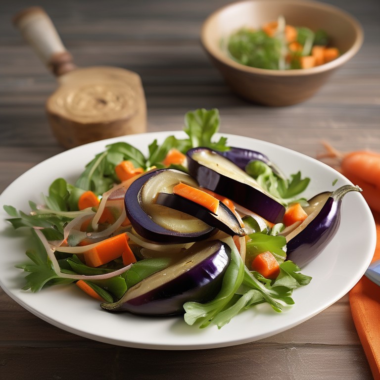 Roasted Eggplant and Carrot Salad