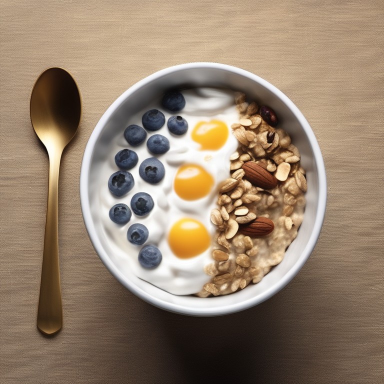 Healthy Oats and Nut Yogurt Bowl