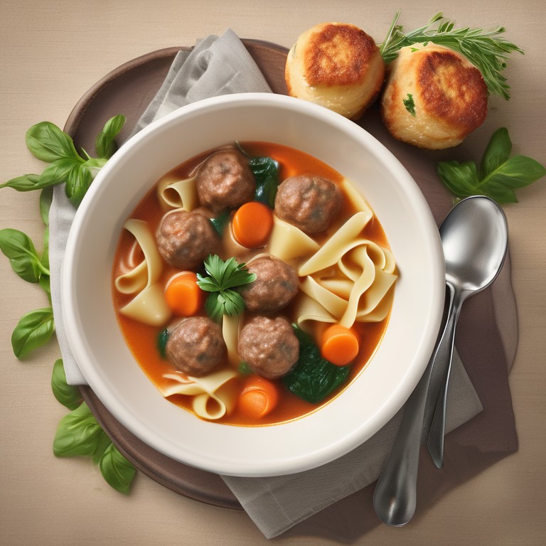 Tuscan Soup with Meatballs
