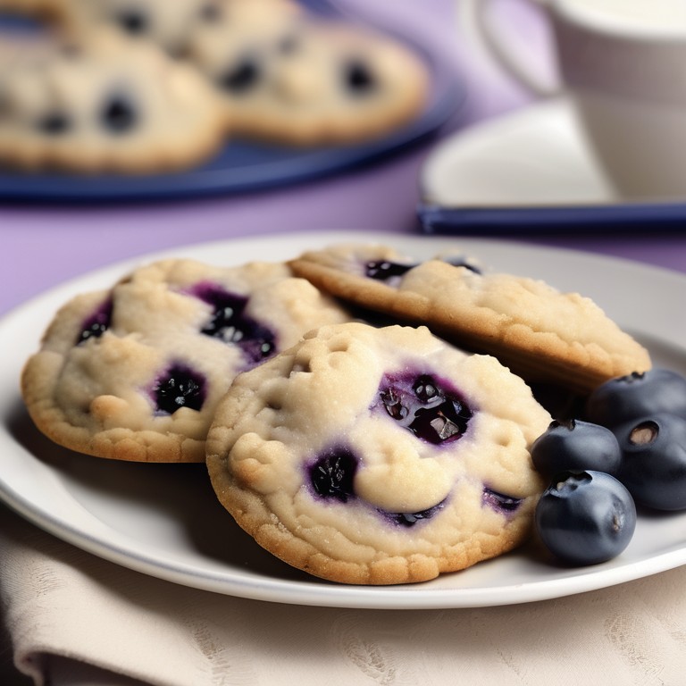 Tart Blueberry Walnut Sugar Cookies