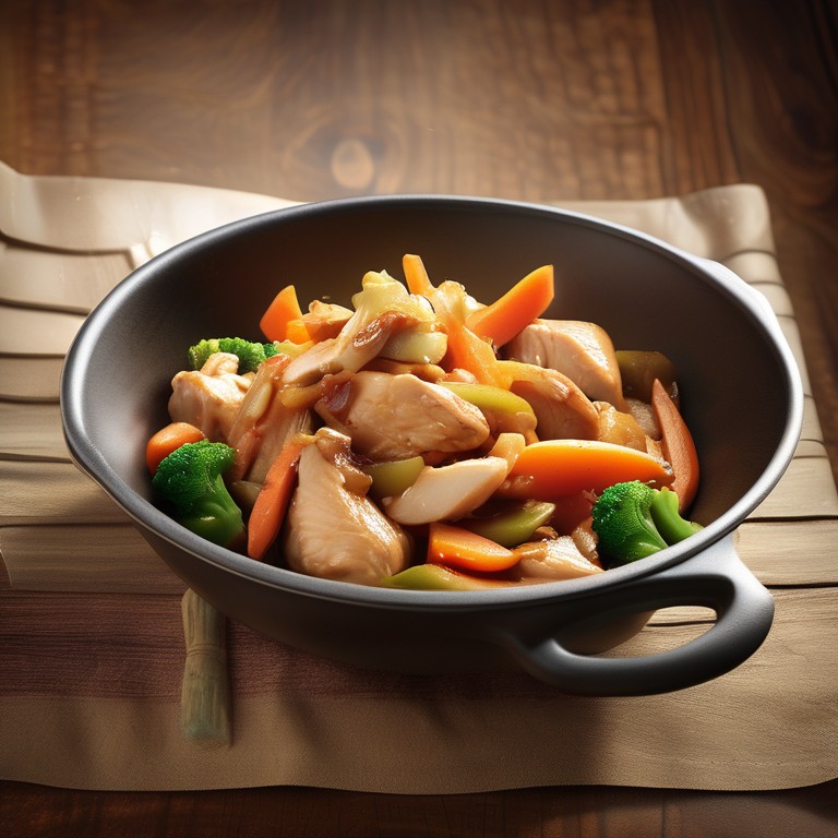 Chicken Stir-Fry with Apple and Carrot