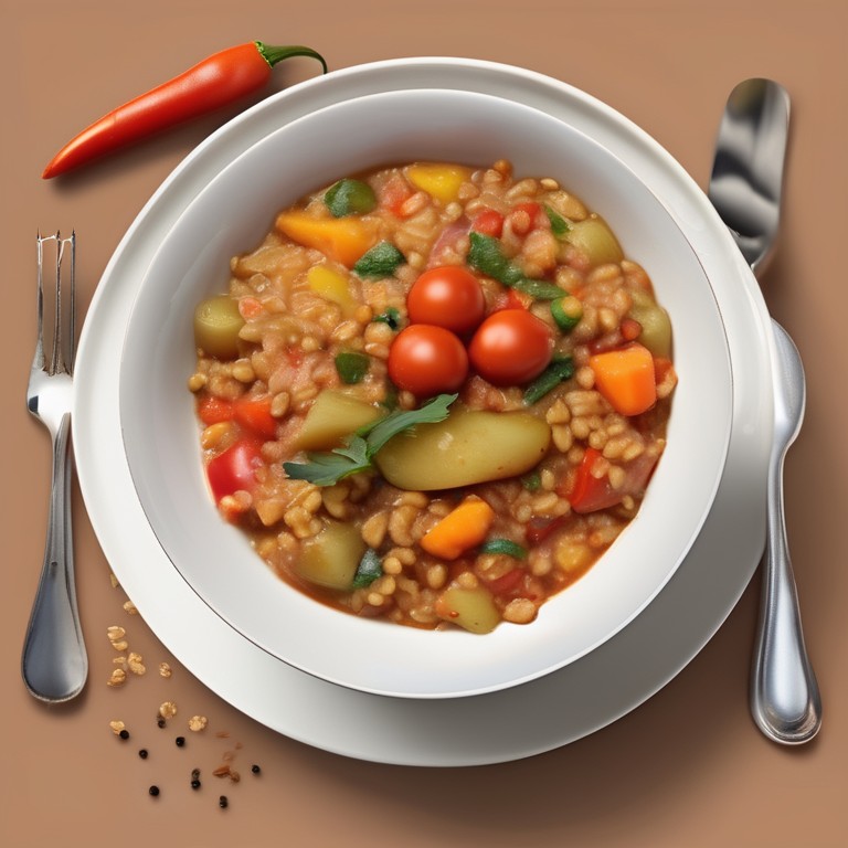Spicy Oats and Vegetable Stew