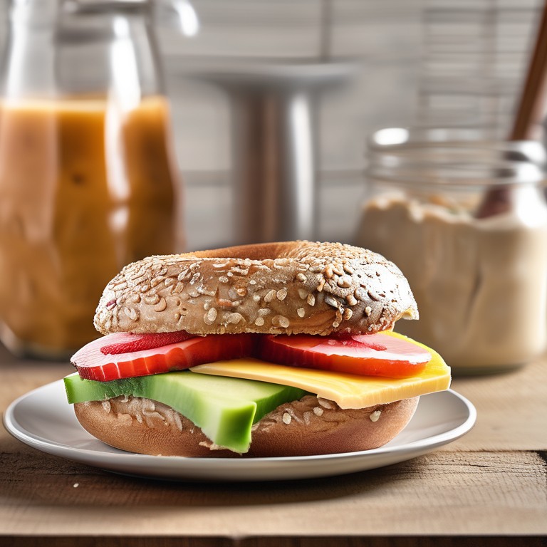 Bagel with Hummus or Peanut Butter