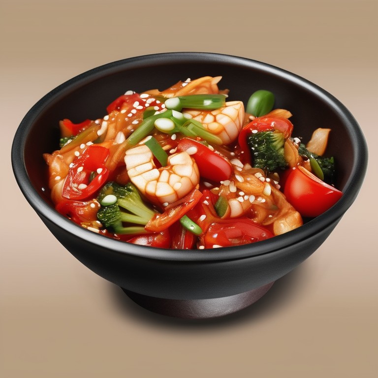 Kimchi Tomato Garlic Stir-Fry