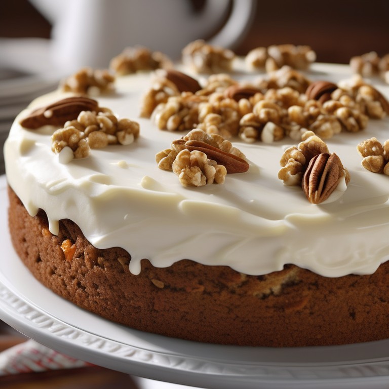 Carrot Cake with Walnuts and Cream Cheese Icing