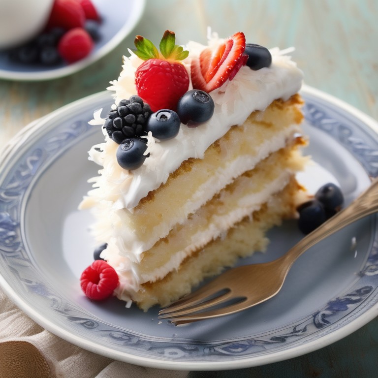 Coconut Layer Cake with Coconut Cream Frosting