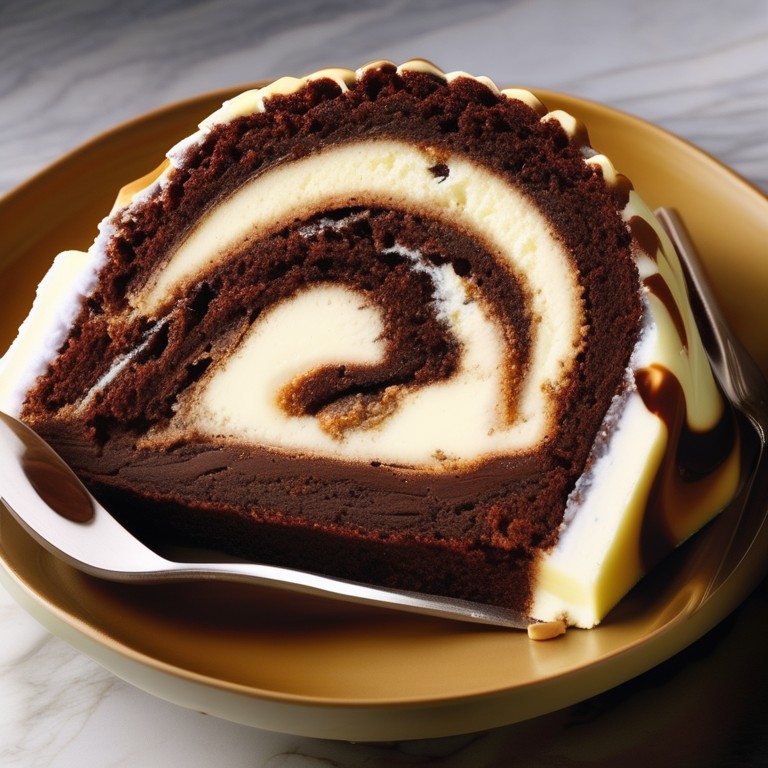 Marble Cake with Vanilla and Chocolate Swirls