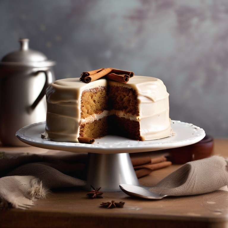 Chai Spiced Cake with Cinnamon Cream Cheese Frosting