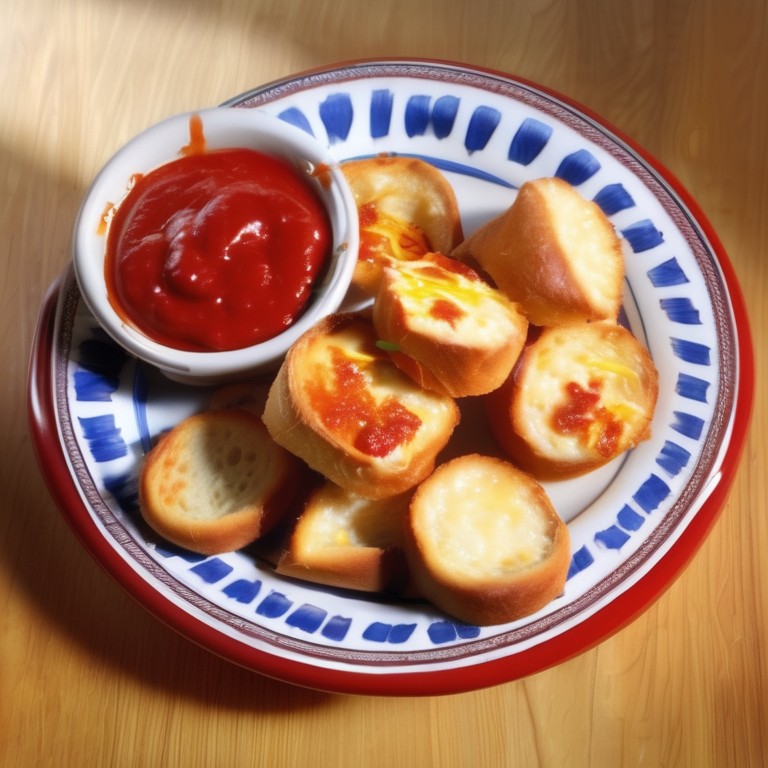 Cheesy Ketchup Bread Bites