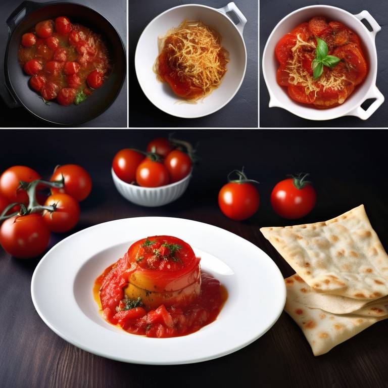 Фаршированные лавашом помидоры