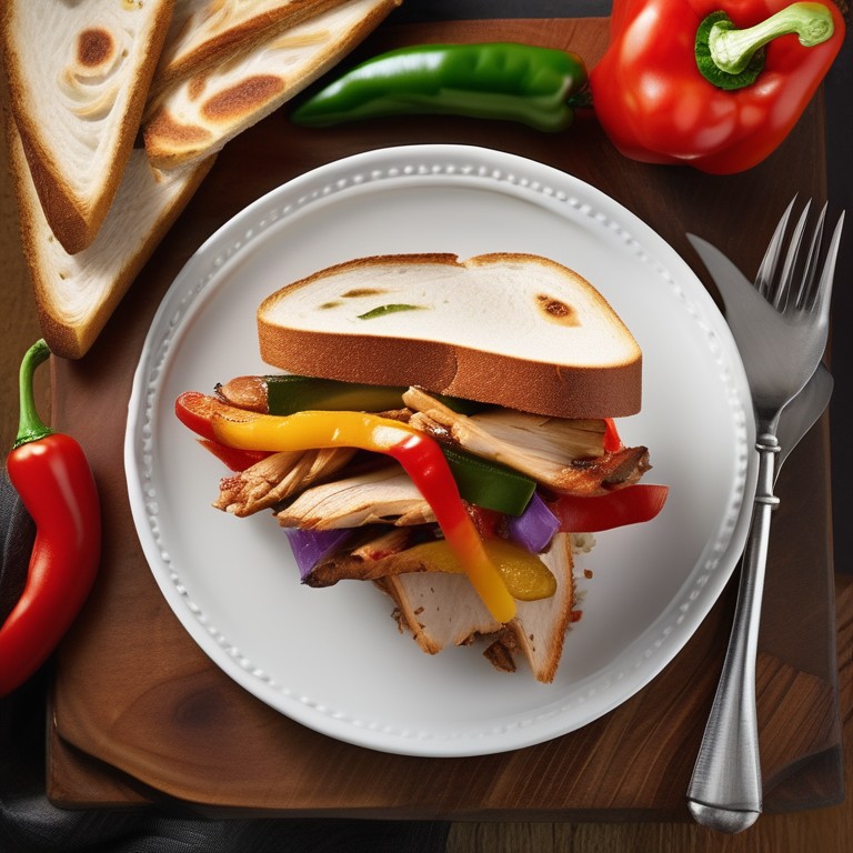 Easy Chicken Fajita Sandwich