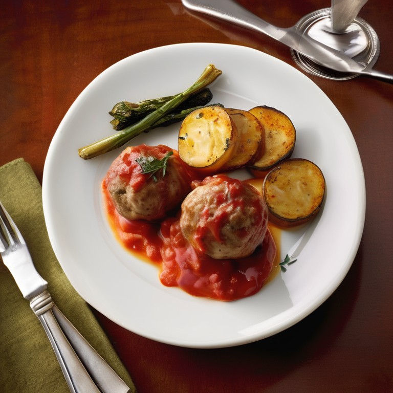 Cheese-Stuffed Turkey Meatballs with Vegetables