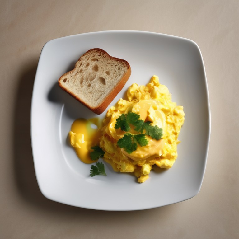 Scrambled Eggs with Ghee-Infused Bread