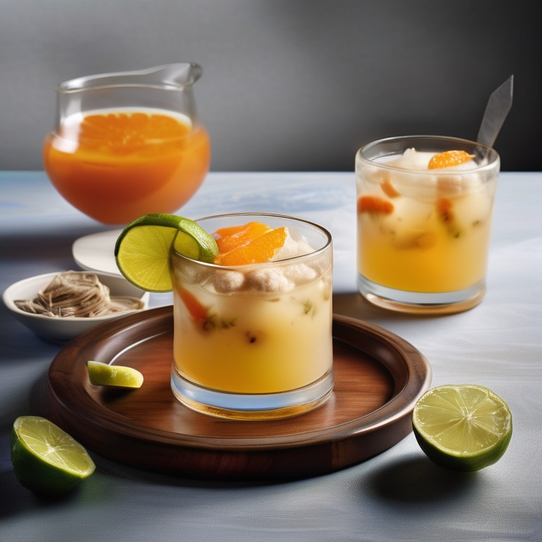 Orange, Egg, and Tequila Cocktail