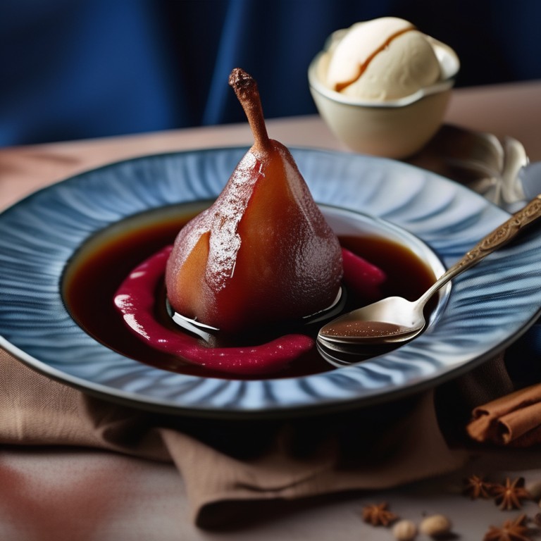 Poires Poêlées au Vin Rouge et aux Épices 