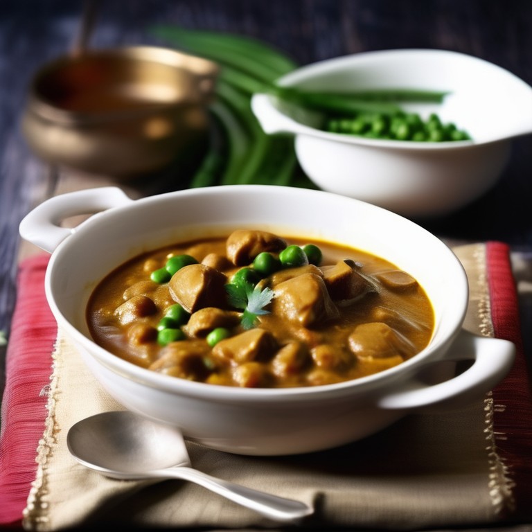 Peas and Mushroom Curry
