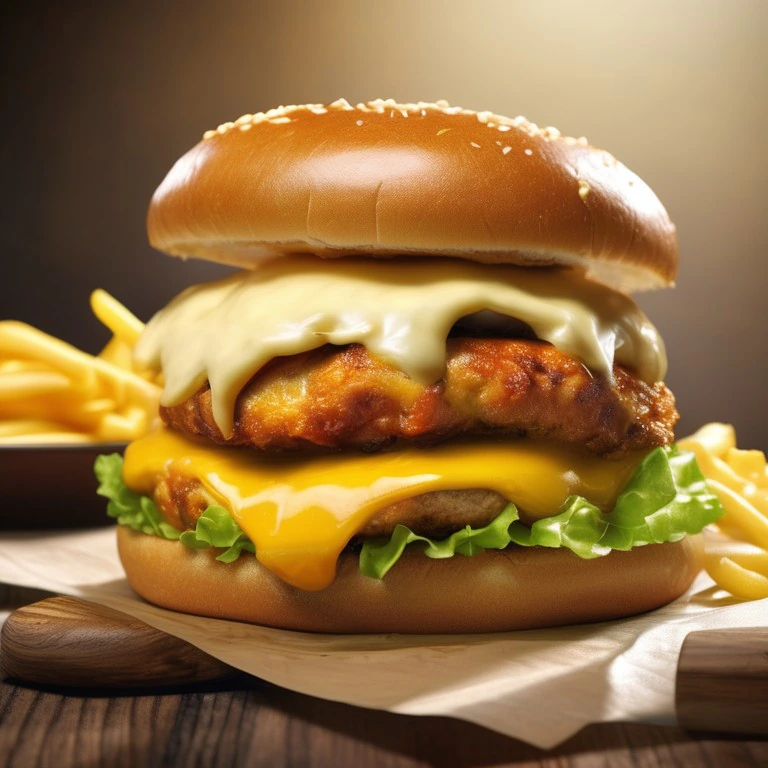 Chicken Cheese Burger - Mr. Cook