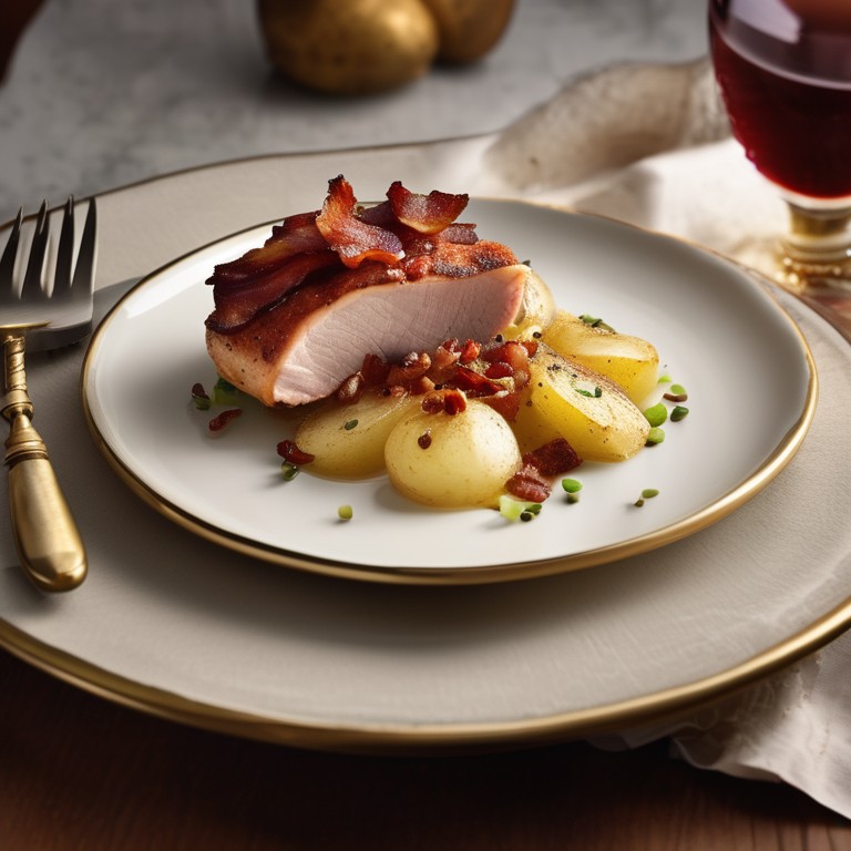 Lombo de Porco com Batata ao Bacon