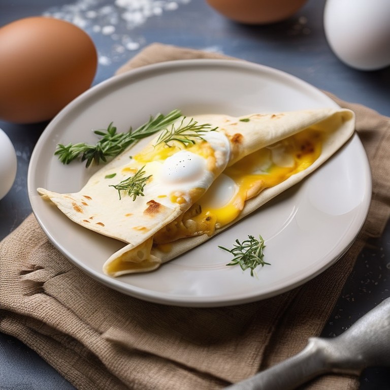 Лаваш с яйцом и сыром