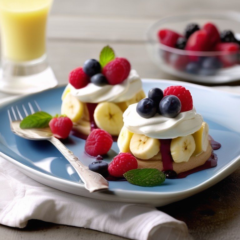 Mascarpone-Bananen-Beeren-Dessert