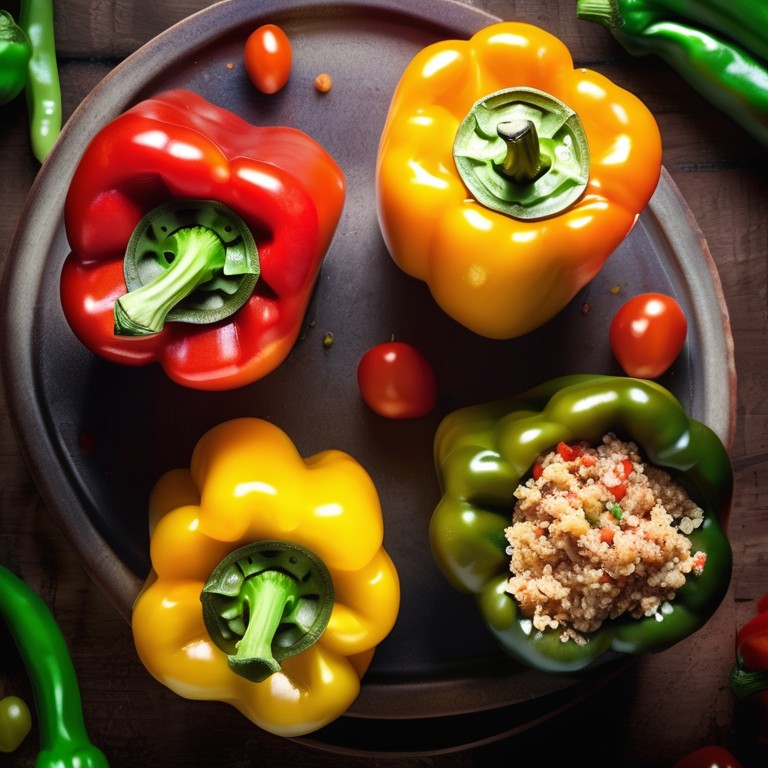 Savory Quinoa Stuffed Bell Peppers