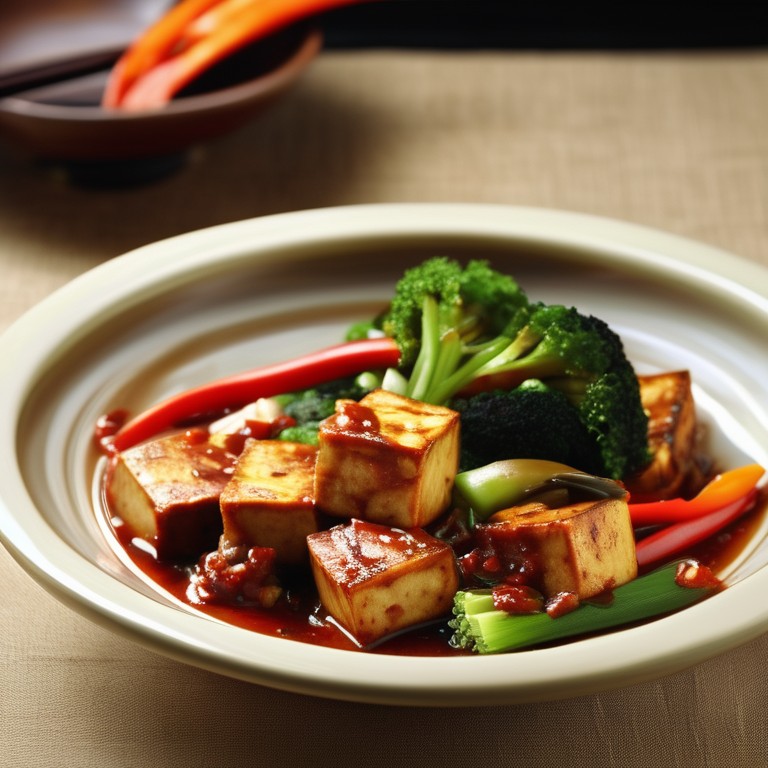 Keto Tofu-Sambal-Oelek-Pfanne
